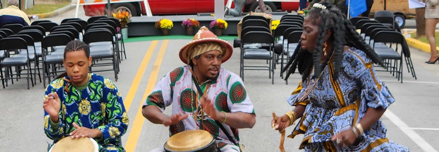Gullah Geechee drummers and dancing
