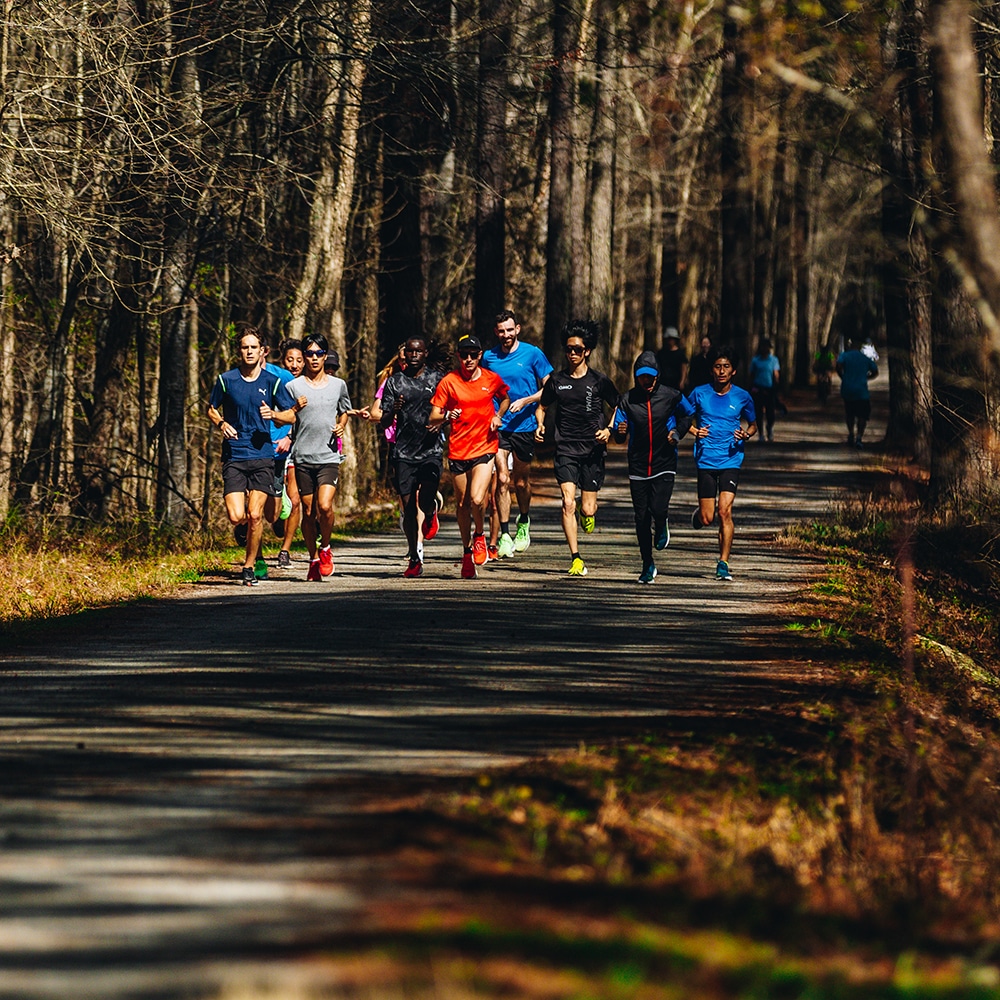 Runners on the Greenway in North Carolina