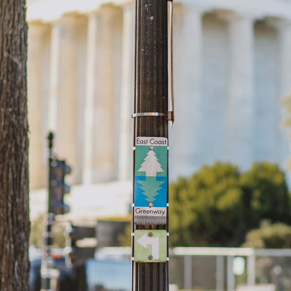 East Coast Greenway sign in DC
