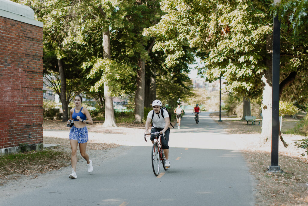 Charles River biking and running