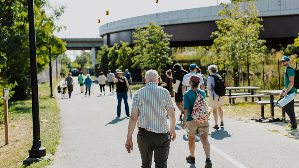 Bronx River Greenway walkers