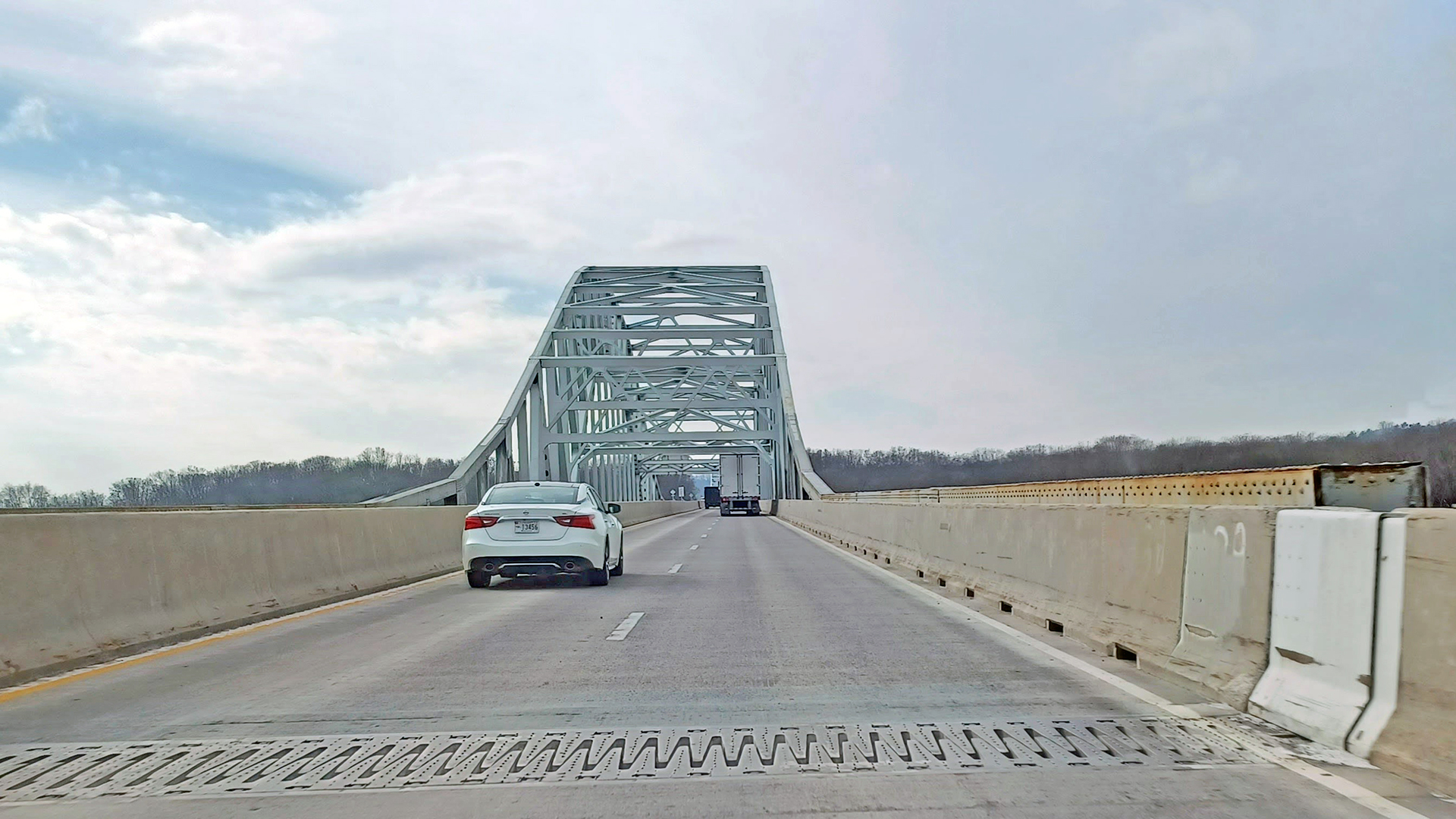 Cars on bridge Maryland