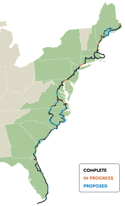 Map of the entire greenway route.