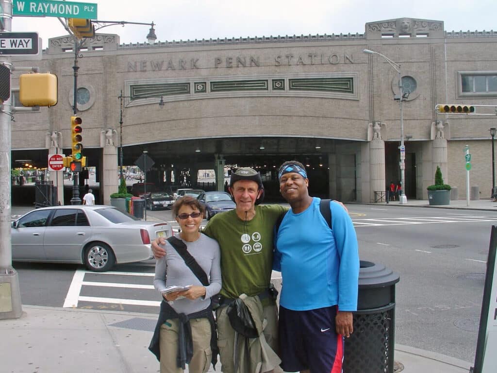 Paul Kiczek (center) on his 50-mile walk in 2010 that jump started the FreeWalkers