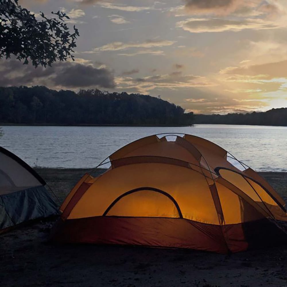 Camping at Sunset