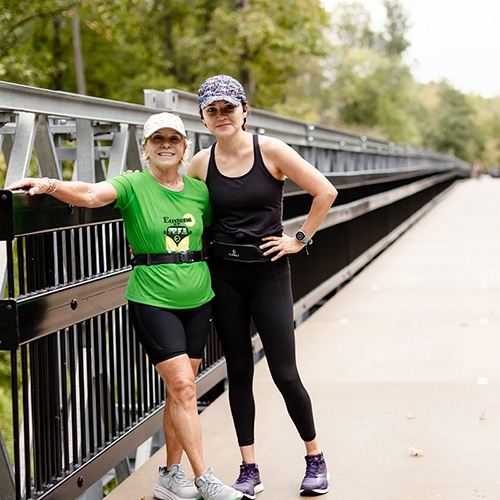 Runners on Bridge
