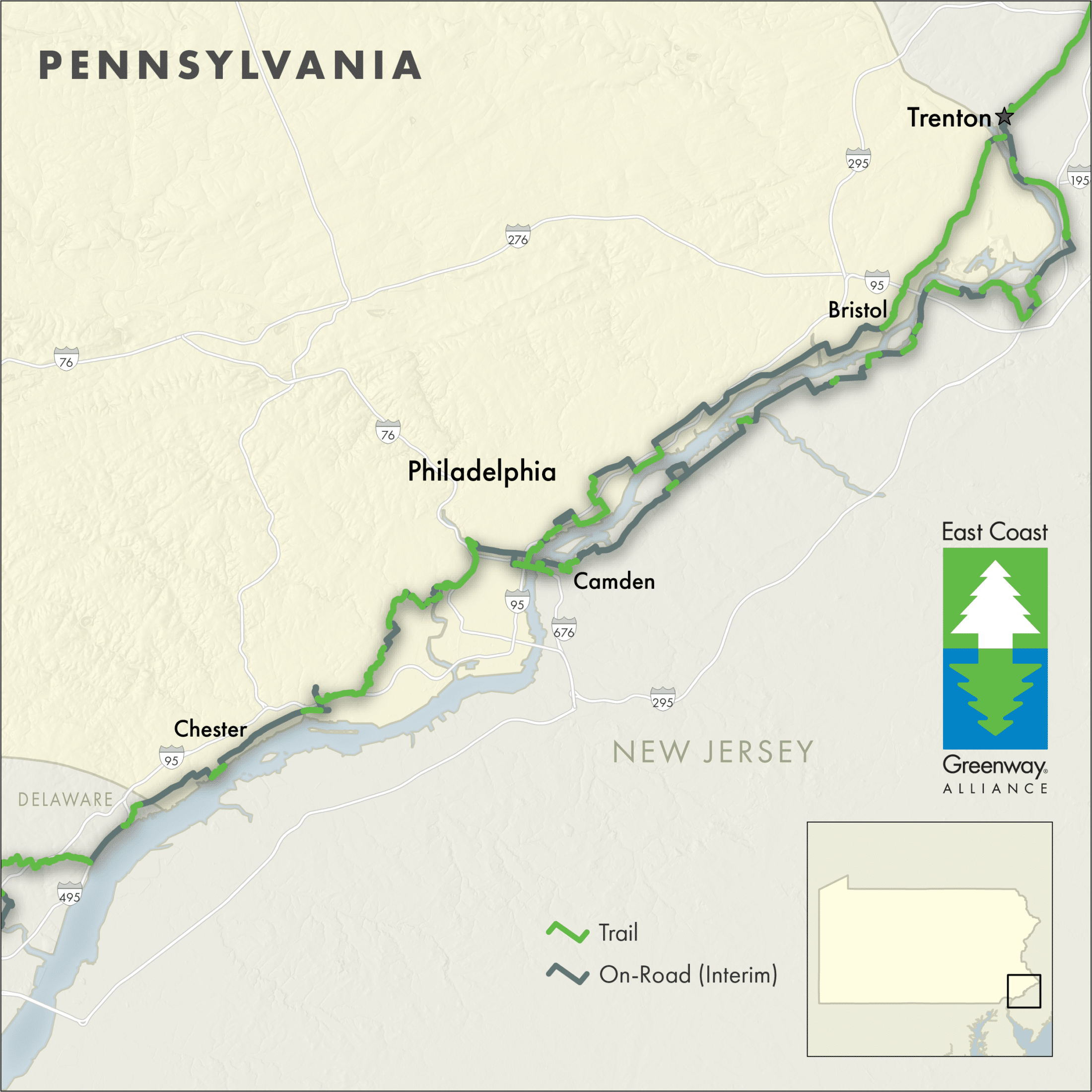 Pennsylvania Greenway Map