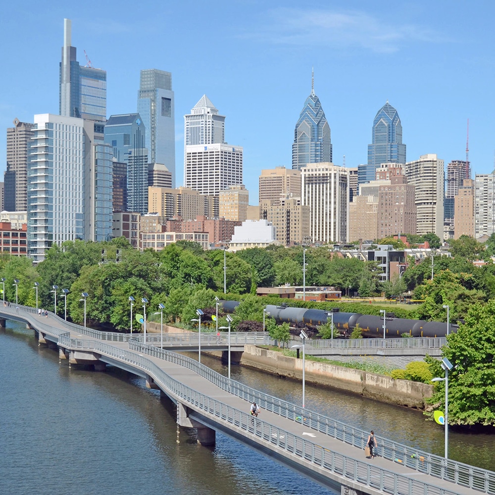 Schuylkill Banks Philadelphia Skyline View