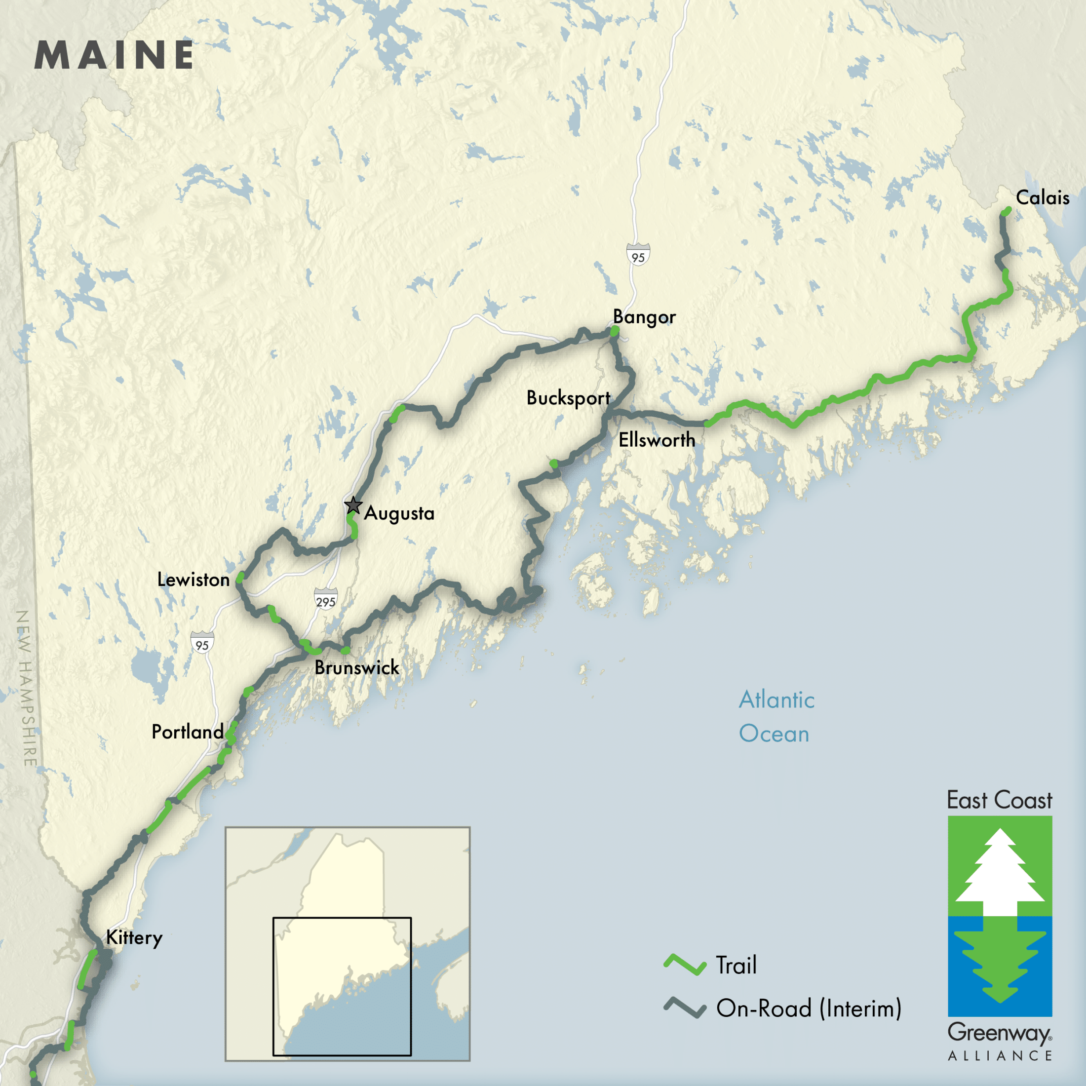 Maine Greenway Map