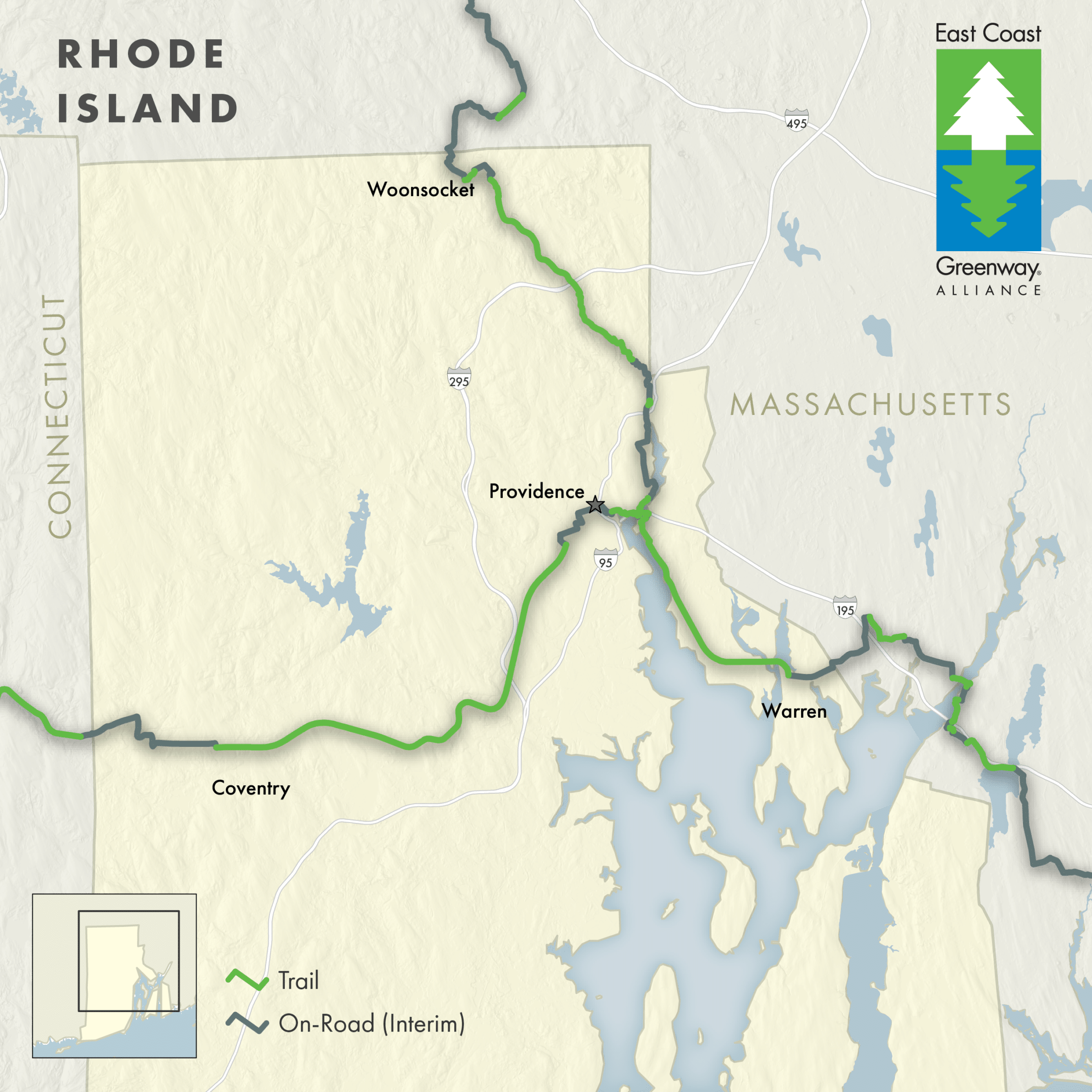 Rhode Island Greenway Map