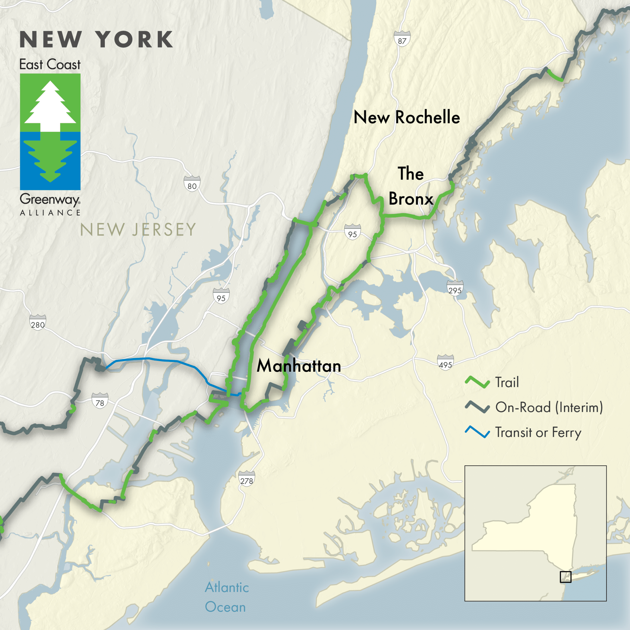 New York Greenway Map