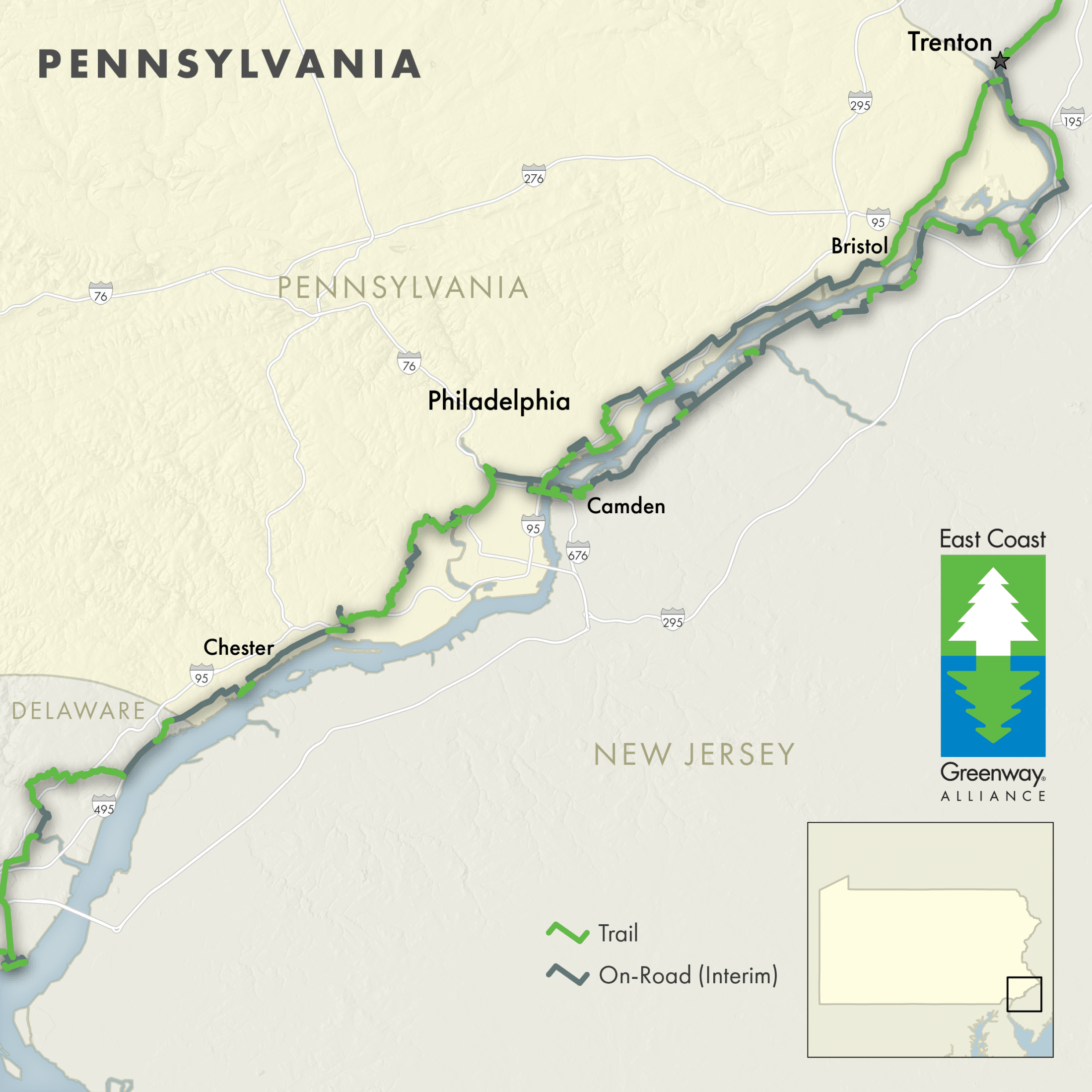 Pennsylvania Greenway Map