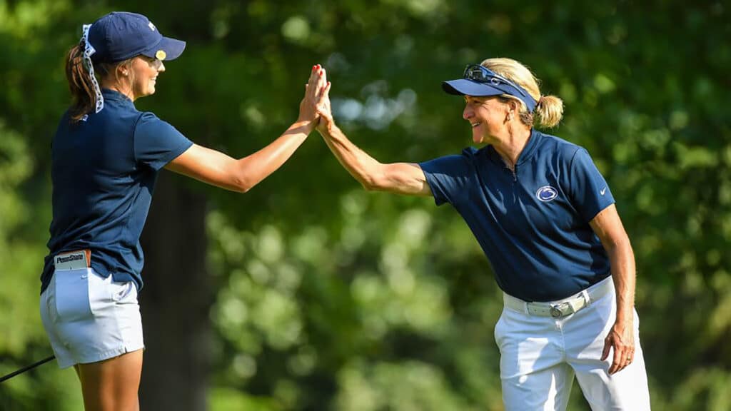 Women's golf coach and student-athlete