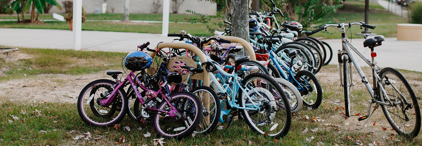 Bikes at elementary school