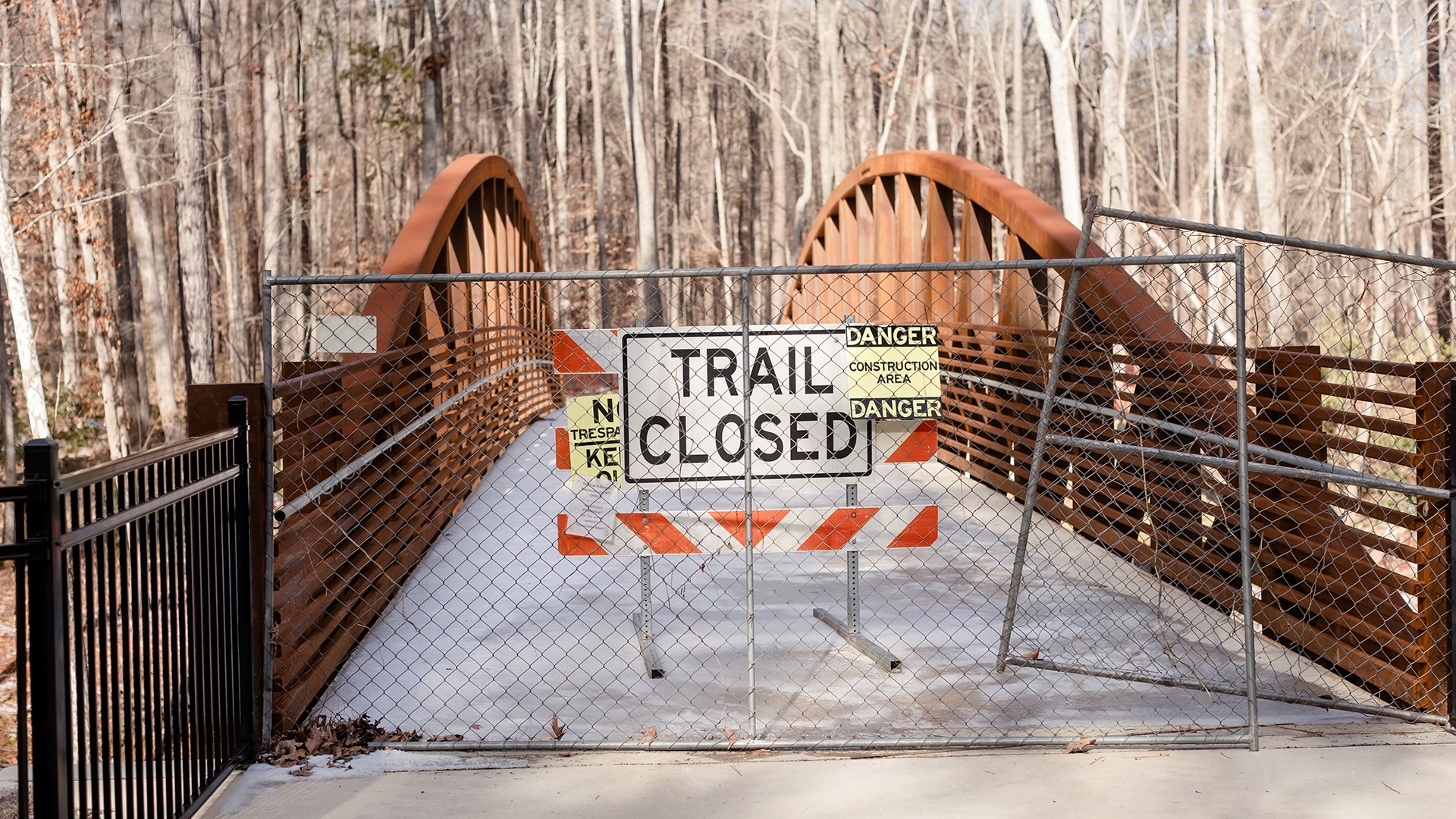 Trail construction in Cary, North Carolina