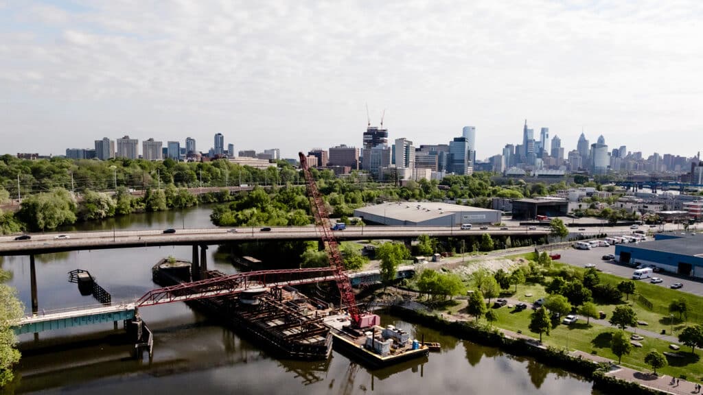 Swing Bridge Construction in Philadelphia