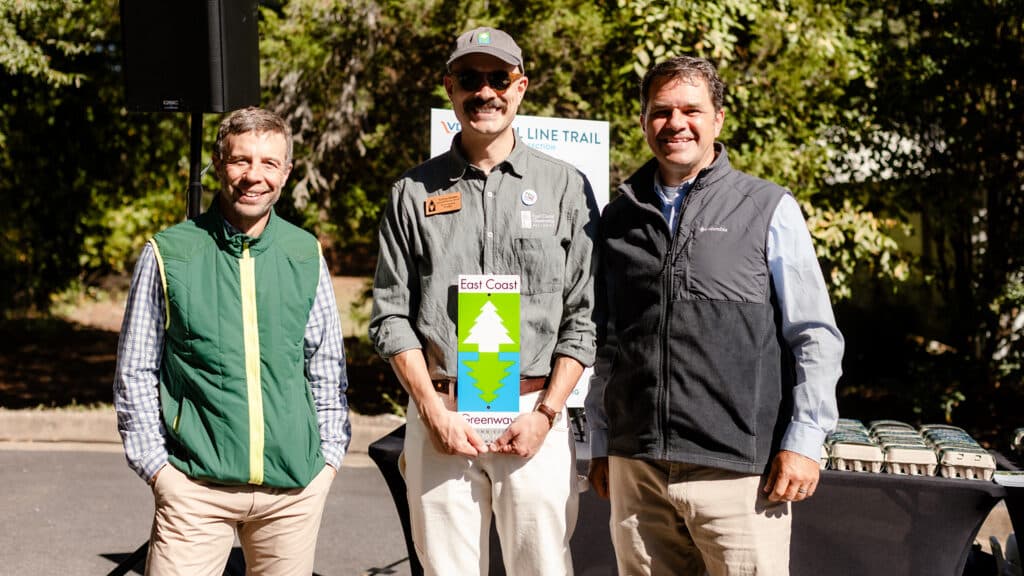 Smiling men at Greenway groundbreaking
