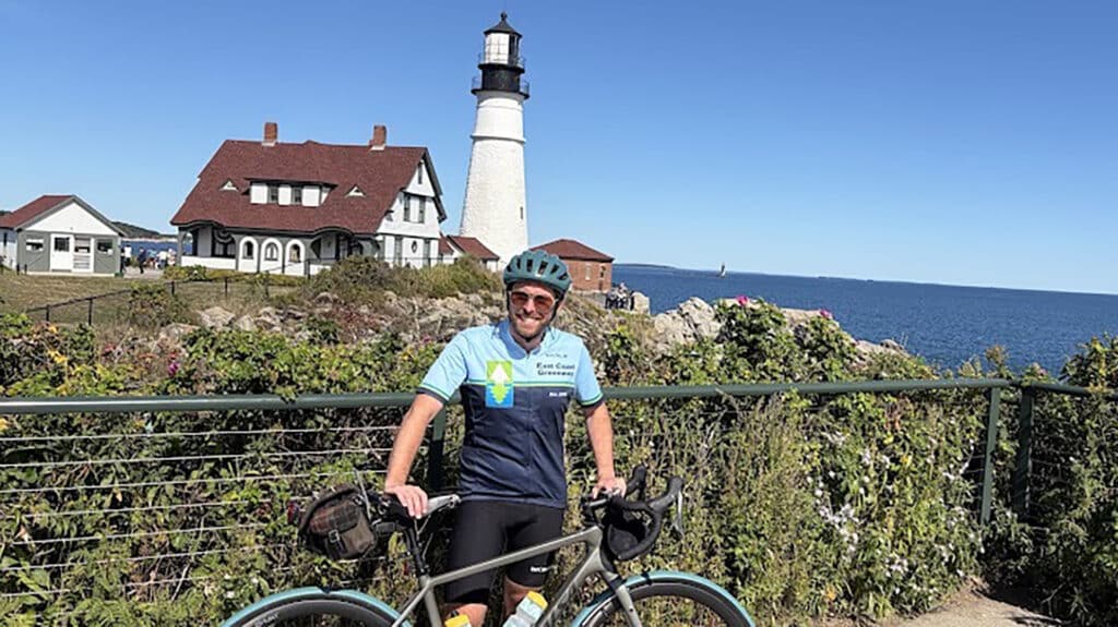 Kean McDermott with bicycle